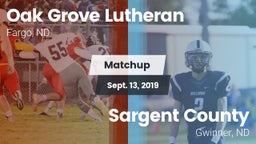 Matchup: Oak Grove Lutheran vs. Sargent County 2019