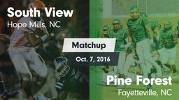 Matchup: South View vs. Pine Forest  2016