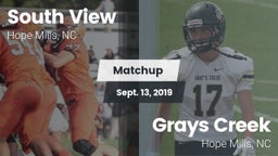 Matchup: South View vs. Grays Creek  2019