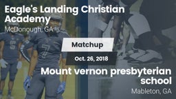 Matchup: Eagle's Landing Chri vs. Mount vernon presbyterian school 2018
