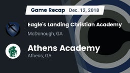 Recap: Eagle's Landing Christian Academy  vs. Athens Academy 2018