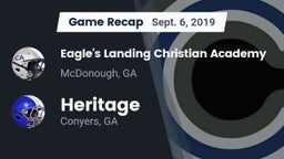 Recap: Eagle's Landing Christian Academy  vs. Heritage  2019