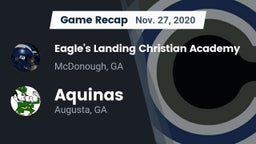Recap: Eagle's Landing Christian Academy  vs. Aquinas  2020