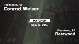 Matchup: Weiser vs. Fleetwood  2016