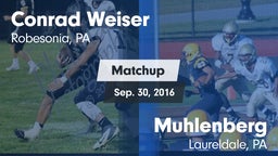 Matchup: Weiser vs. Muhlenberg  2016