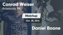 Matchup: Weiser vs. Daniel Boone  2016