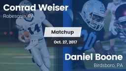 Matchup: Weiser vs. Daniel Boone  2017