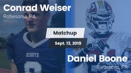 Matchup: Weiser vs. Daniel Boone  2019