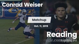 Matchup: Weiser vs. Reading  2019