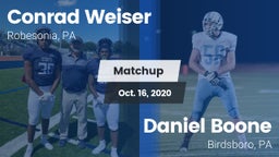 Matchup: Weiser vs. Daniel Boone  2020