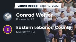 Recap: Conrad Weiser  vs. Eastern Lebanon County  2022