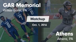 Matchup: GAR Memorial vs. Athens  2016