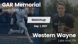 Matchup: GAR Memorial vs. Western Wayne  2017