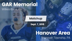 Matchup: GAR Memorial vs. Hanover Area  2018