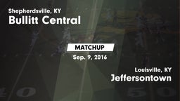 Matchup: Bullitt Central vs. Jeffersontown  2016