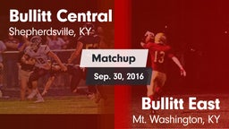 Matchup: Bullitt Central vs. Bullitt East  2016
