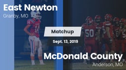 Matchup: East Newton vs. McDonald County  2019