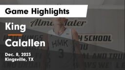 King  vs Calallen  Game Highlights - Dec. 8, 2023