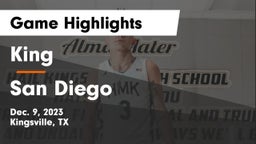 King  vs San Diego  Game Highlights - Dec. 9, 2023