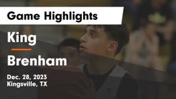 King  vs Brenham  Game Highlights - Dec. 28, 2023