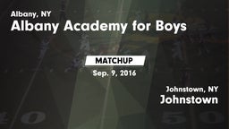 Matchup: Albany Academy for B vs. Johnstown  2016