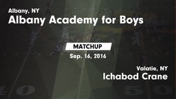 Matchup: Albany Academy for B vs. Ichabod Crane 2016