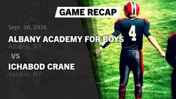 Recap: Albany Academy for Boys  vs. Ichabod Crane 2016