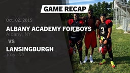 Recap: Albany Academy for Boys  vs. Lansingburgh  2015