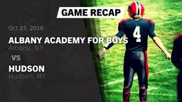 Recap: Albany Academy for Boys  vs. Hudson  2016