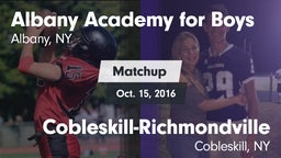 Matchup: Albany Academy for B vs. Cobleskill-Richmondville  2016