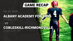 Recap: Albany Academy for Boys  vs. Cobleskill-Richmondville  2016