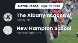 Recap: The Albany Academy vs. New Hampton School  2018