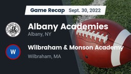 Recap: Albany Academies vs. Wilbraham & Monson Academy  2022