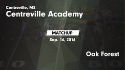Matchup: Centreville Academy vs. Oak Forest 2016