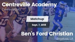 Matchup: Centreville Academy vs. Ben's Ford Christian  2018