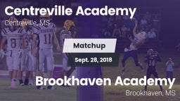 Matchup: Centreville Academy vs. Brookhaven Academy  2018