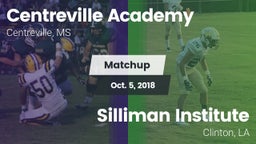 Matchup: Centreville Academy vs. Silliman Institute  2018