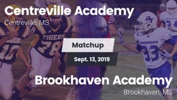 Matchup: Centreville Academy vs. Brookhaven Academy  2019
