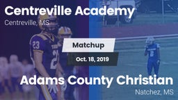 Matchup: Centreville Academy vs. Adams County Christian  2019