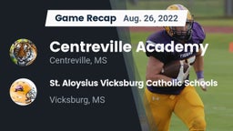 Recap: Centreville Academy  vs. St. Aloysius Vicksburg Catholic Schools 2022