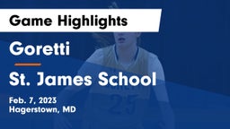Goretti  vs St. James School Game Highlights - Feb. 7, 2023