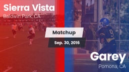Matchup: Sierra Vista vs. Garey  2016