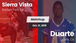 Matchup: Sierra Vista vs. Duarte  2016