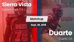 Matchup: Sierra Vista vs. Duarte  2018