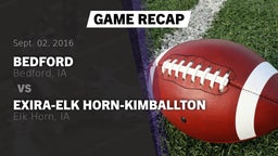 Recap: Bedford  vs. Exira-Elk Horn-Kimballton 2016
