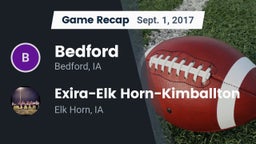 Recap: Bedford  vs. Exira-Elk Horn-Kimballton 2017
