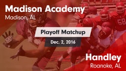 Matchup: Madison Academy vs. Handley  2016