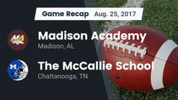 Recap: Madison Academy  vs. The McCallie School 2017