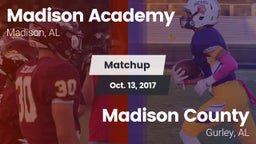 Matchup: Madison Academy vs. Madison County  2017