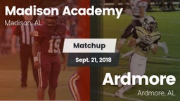 Matchup: Madison Academy vs. Ardmore  2018